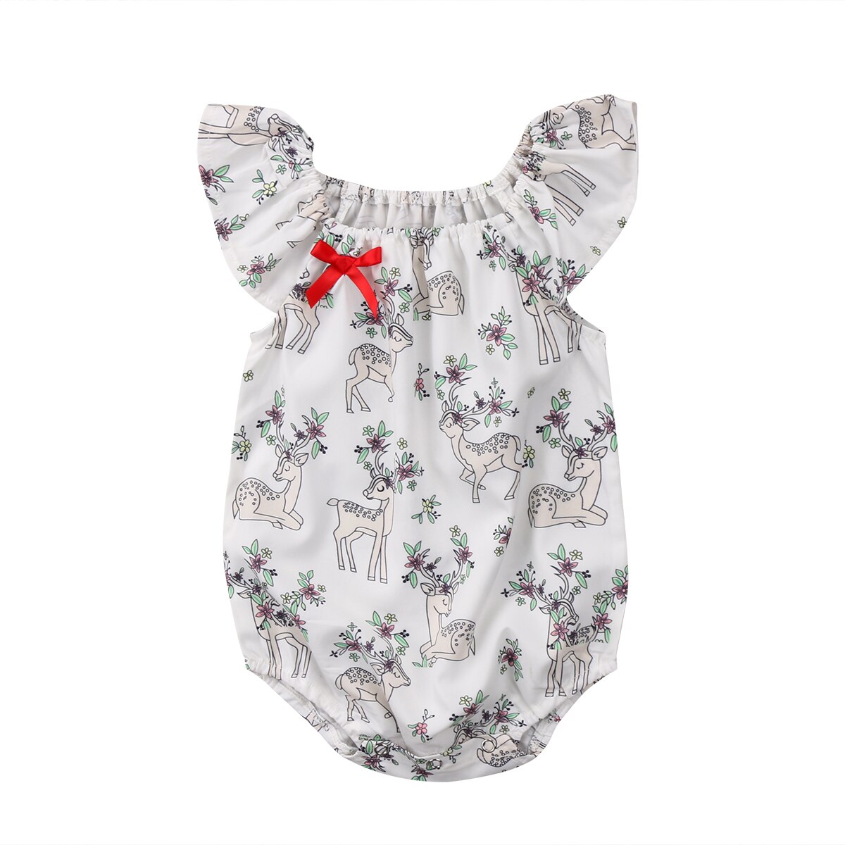 Baby zomerkleding pasgeboren kind babymeisje hertenkleding jumpsuit bodysuit zonnepak mouwloze outfit set