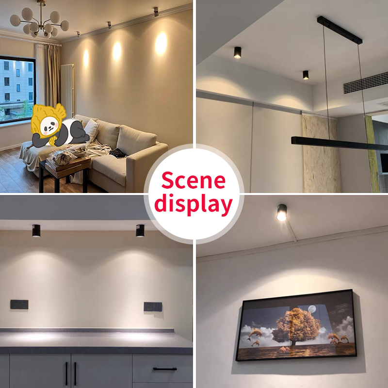 Foco de techo LED para sala de estar y cocina, luz de pista alargada montada en superficie, accesorio de aluminio plegable, 220V