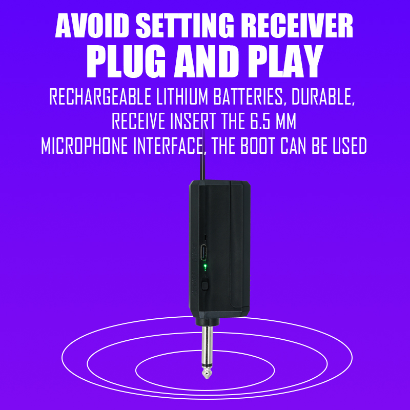 Wireless Microphone 4 Channels Karaoke Handheld Chargeable Easy Use Outdoor With Suitcase