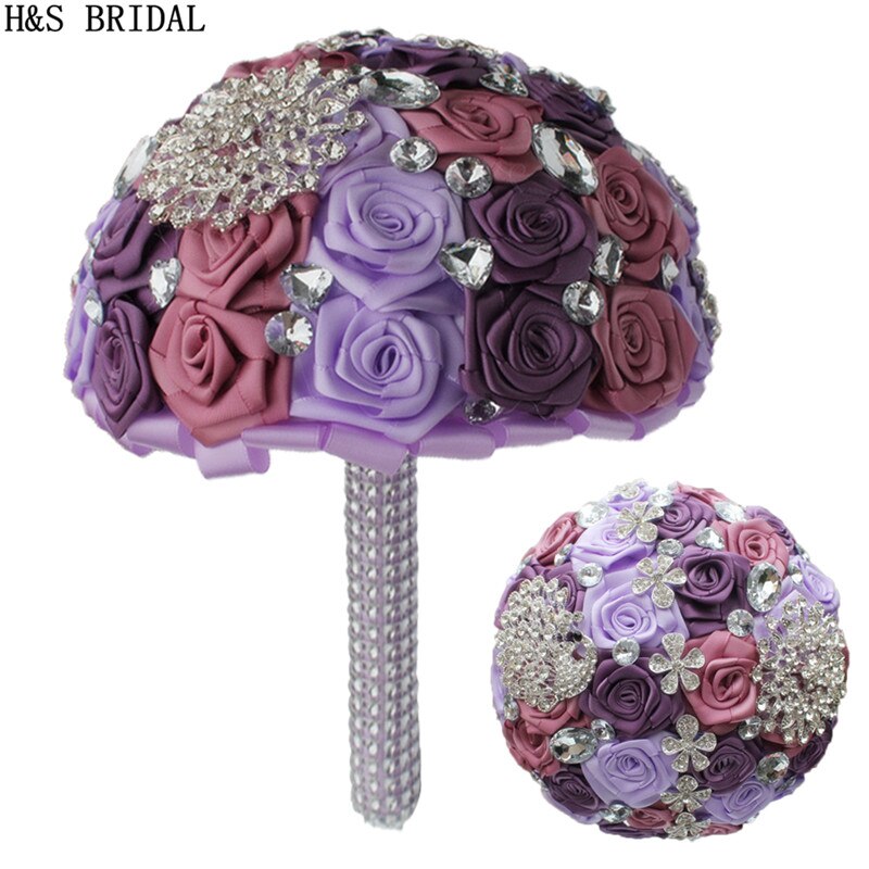 H &Ampere; S BRAUT Lavendel Rose blumen Strauß de mariage hochzeit blumen braut sträuße accorissori: Ursprünglich Titel