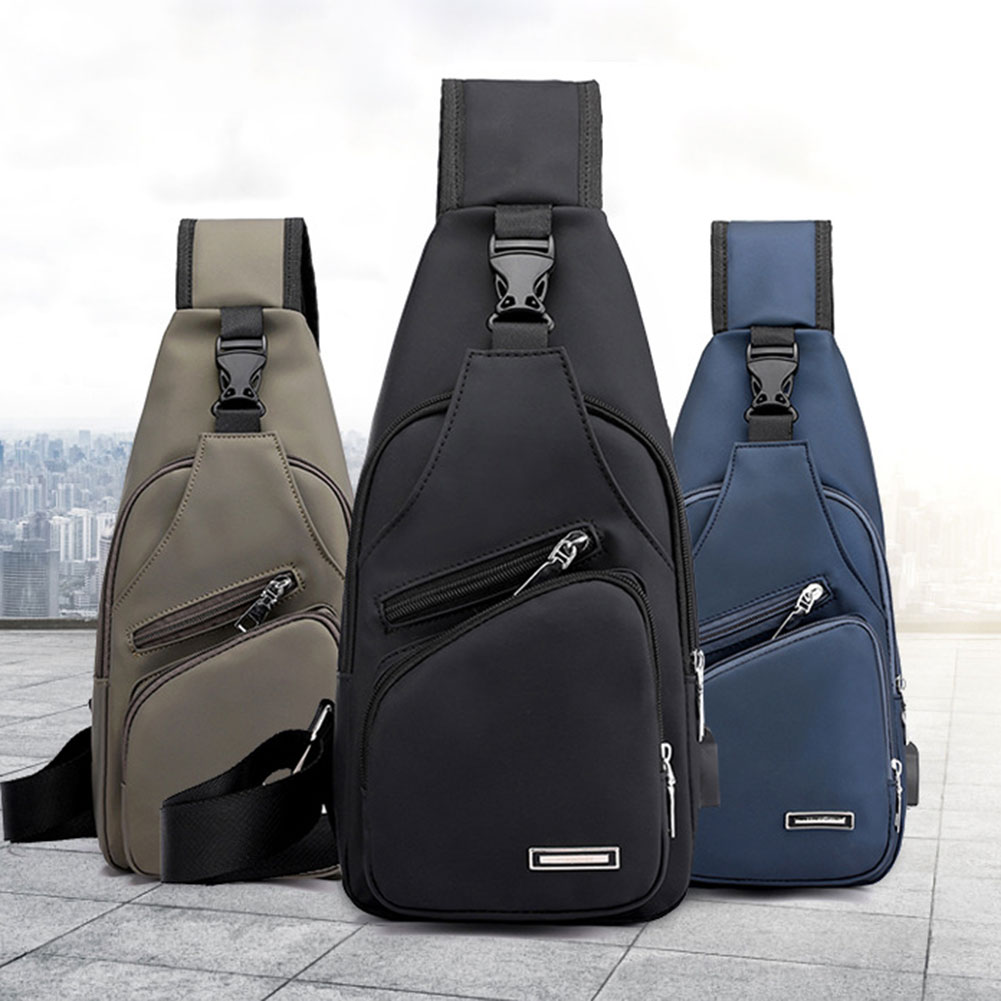 Bolso cruzado informal para hombre, bandolera de hombro a la con múltiples bolsillos, antirrobo, bandolera deportiva para el pecho, mochila para exteriores