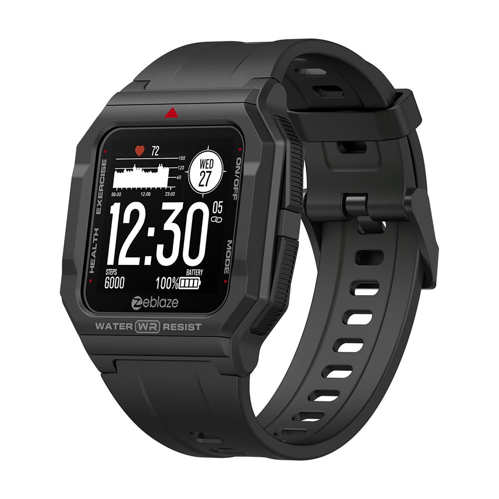 Zeblaze Ares Smart Horloge Bluetooth Sport Horloge Bloeddruk Hartslagmeter Smartwatch Mannen Vrouwen Voor Android Ios: Black