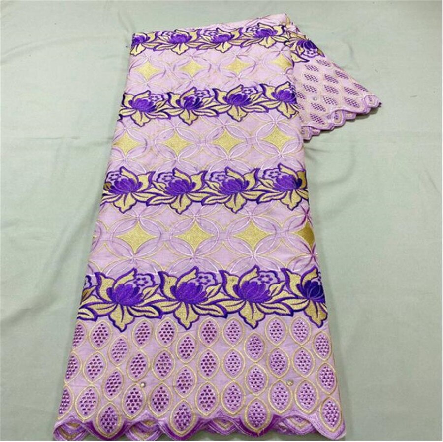 African Lace Fabric Lace Cotton Wwiss Voile Lace In Switzerland Newest French Nigerian Cotton Lace 5yards: 4