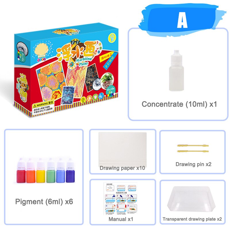Floating Painting Suit Water Dipping Kit Drawing Tools Parent-Child Puzzle Children Doodle H-best: a