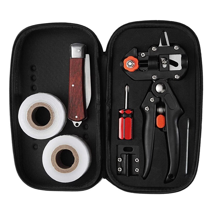 Grafting Tool Kit Garden Pruner Tools for Fruit Trees Grafting Including Tapes Grafting Knife &amp; Replacement Blades: Default Title