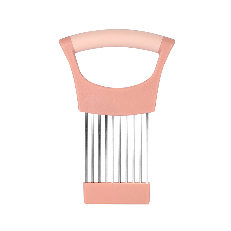 Onion Fork Slicer Stainless Steel Loose Meat Needle Tomato Potato Vegetables Fruit Cutter Safe Aid Tool Kitchen Gadgets: plum
