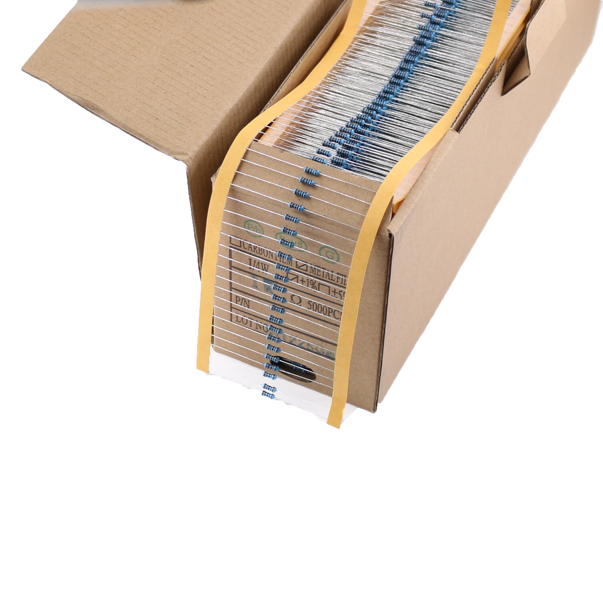 Metal film resistor series 1% 1/2W Watt 270K 300 330 360 K 390 430 470 510 KR 560 620 680Ohm 750 820 910 KOhm 1M 1.2M 1.5M 1.8M