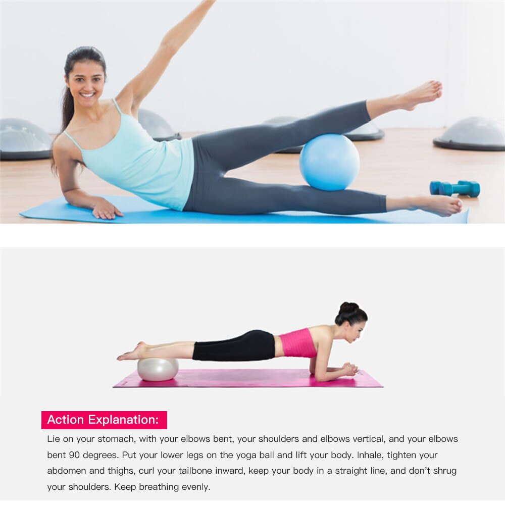 25cm anti-druck-balancebälle für fitnessgeräte, yoga-übungen, heimtrainer, mini-yogabälle, pilates-trainingsbälle