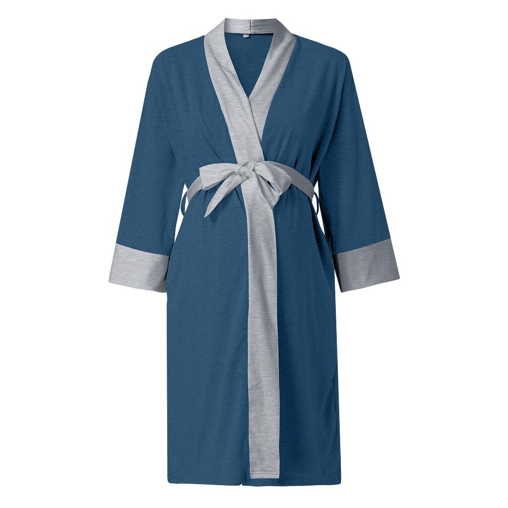 Camisola de maternidade enfermagem pijama, roupão de entrega de robe, camisola de amamentação, nuisette, femme: B / L