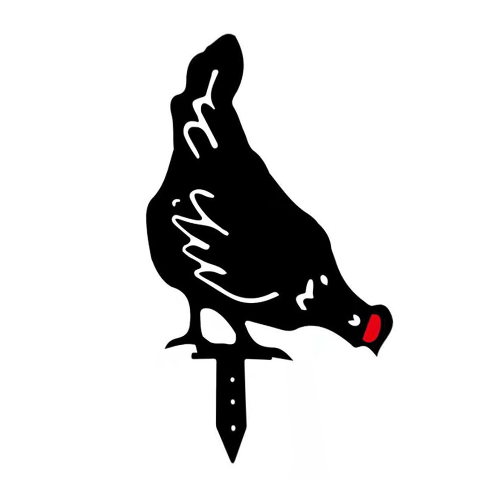 Garden Chicken Silhouette Stakes Acrylic Animal Yard Art Black Hen Hen Sculpture Ornaments For Garden Decoration Outdoor