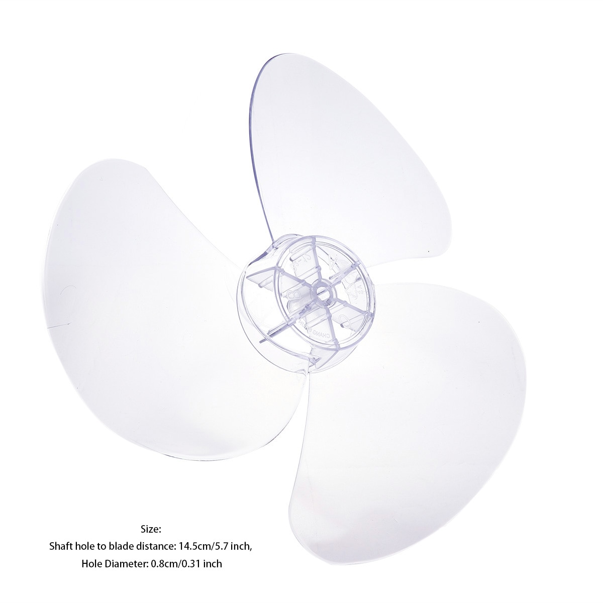 1 Universal 12 Inch Fan Blade Lightweight PP Plastic Clear Three Leaves for Stand/Table Fanner Household Brand Fans Blades Parts: Default Title