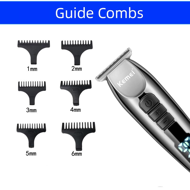 Kemei LCD Elektrische Haar Clipper Professionelle Rasierer Bart Barber 0mm Haar Schneiden Maschine USB Aufladbare 3-speed einstellung