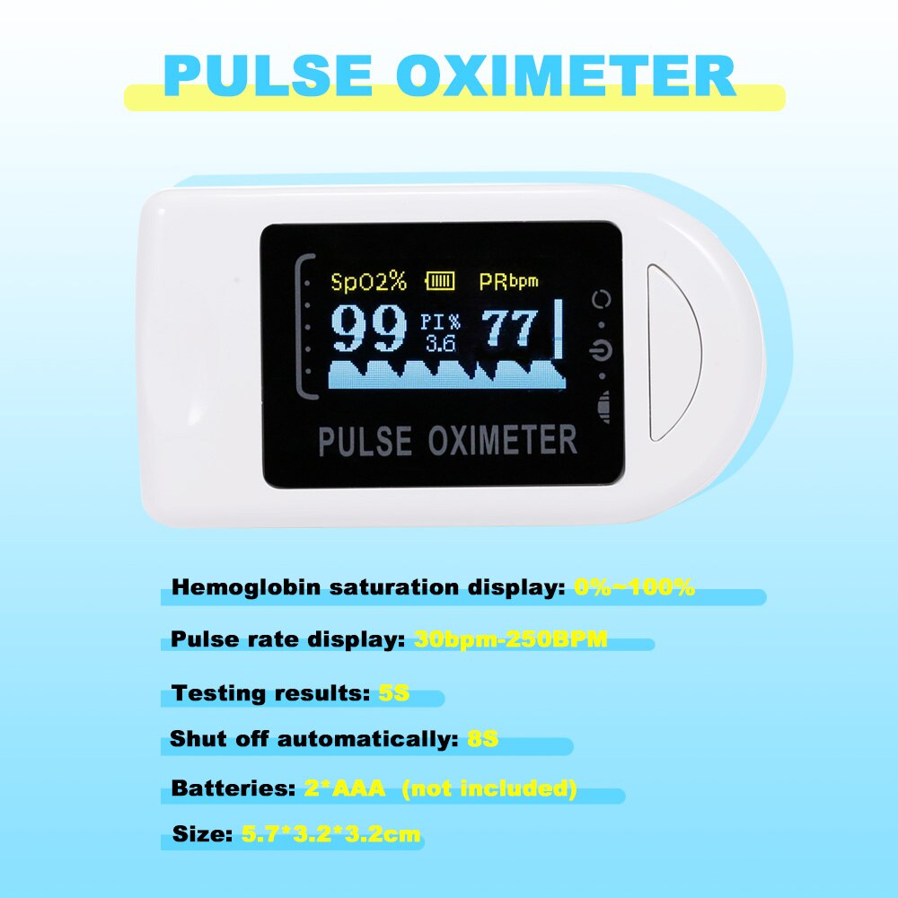 Fingertip Pulse Oximeter Mini SpO2 Monitor Oxygen Saturation Monitor Pulse Rate Measuring Gauge Device 5s Rapid Reading: pulse oximeter 6