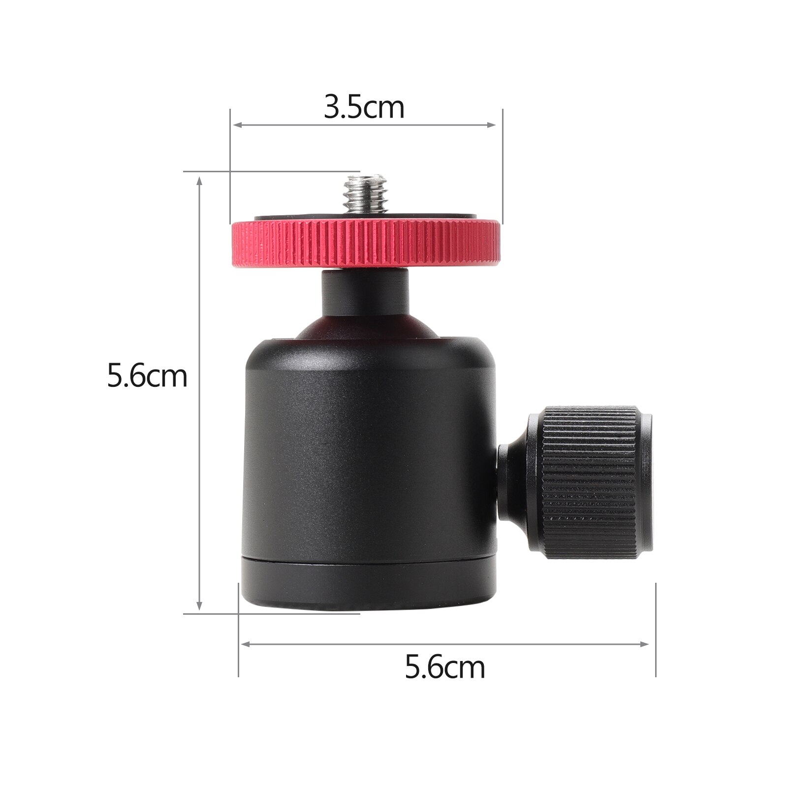 Aluminiumlegering Bal Hoofd Draaibaar Balhoofd Vervanging Met 3/8 Inch Schroef Gat 1/4 Inch Adapter Schroef Camera Fotografie Licht