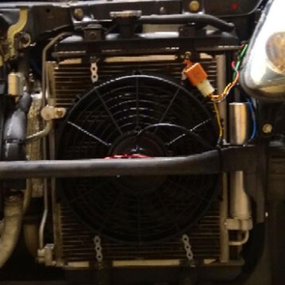 Car Radiator Fan Air Conditioning Electronic Fan Car Modification Cooling High Power Straight Blade Fan