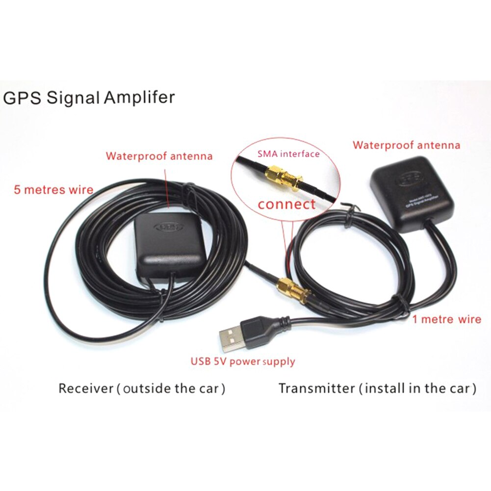 ANT-1573 GPS Antenna Navigation System Amplifier Car Signal Repeater Receiver Transmitter Vehicle GPS Signal Amplifier Booster