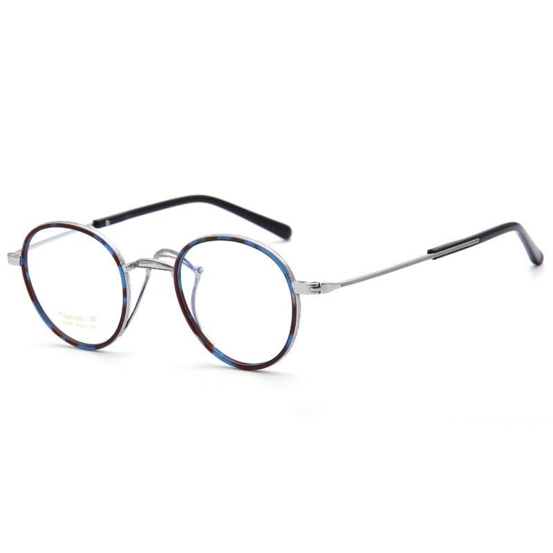 Pure Titanium Brilmontuur Mannen Retro Ronde – Grandado