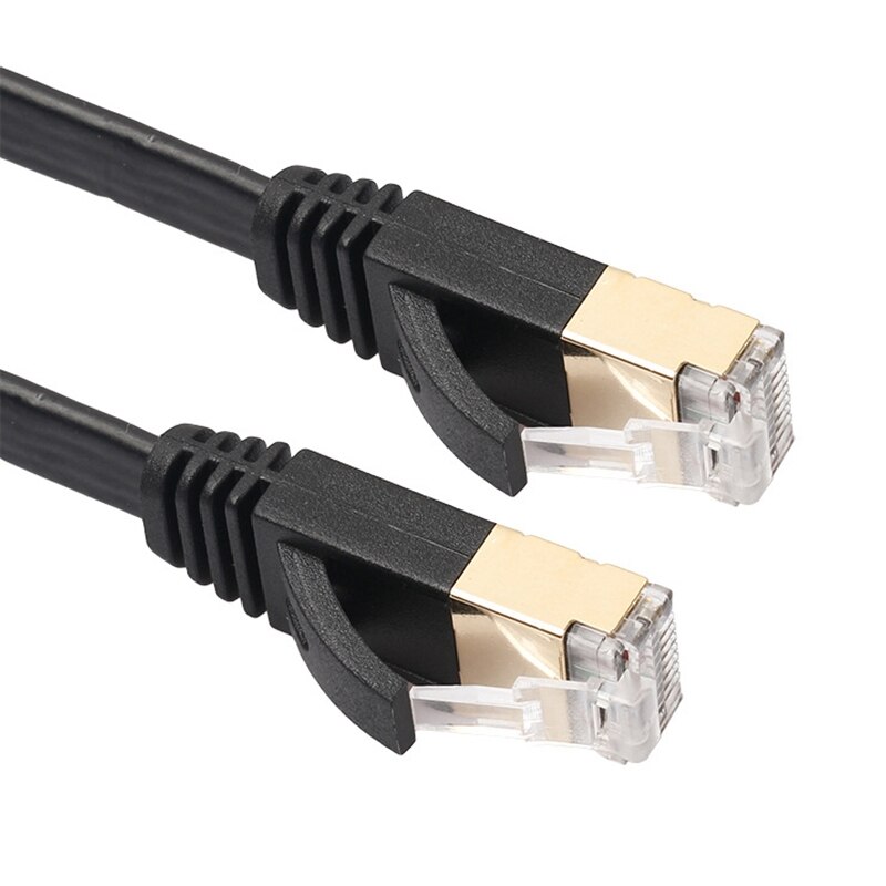 High Standard CAT7 Flat Ethernet Network Cable RJ45 600Mhz Patch Lan Ethernet Cables For PC Laptop - 1M