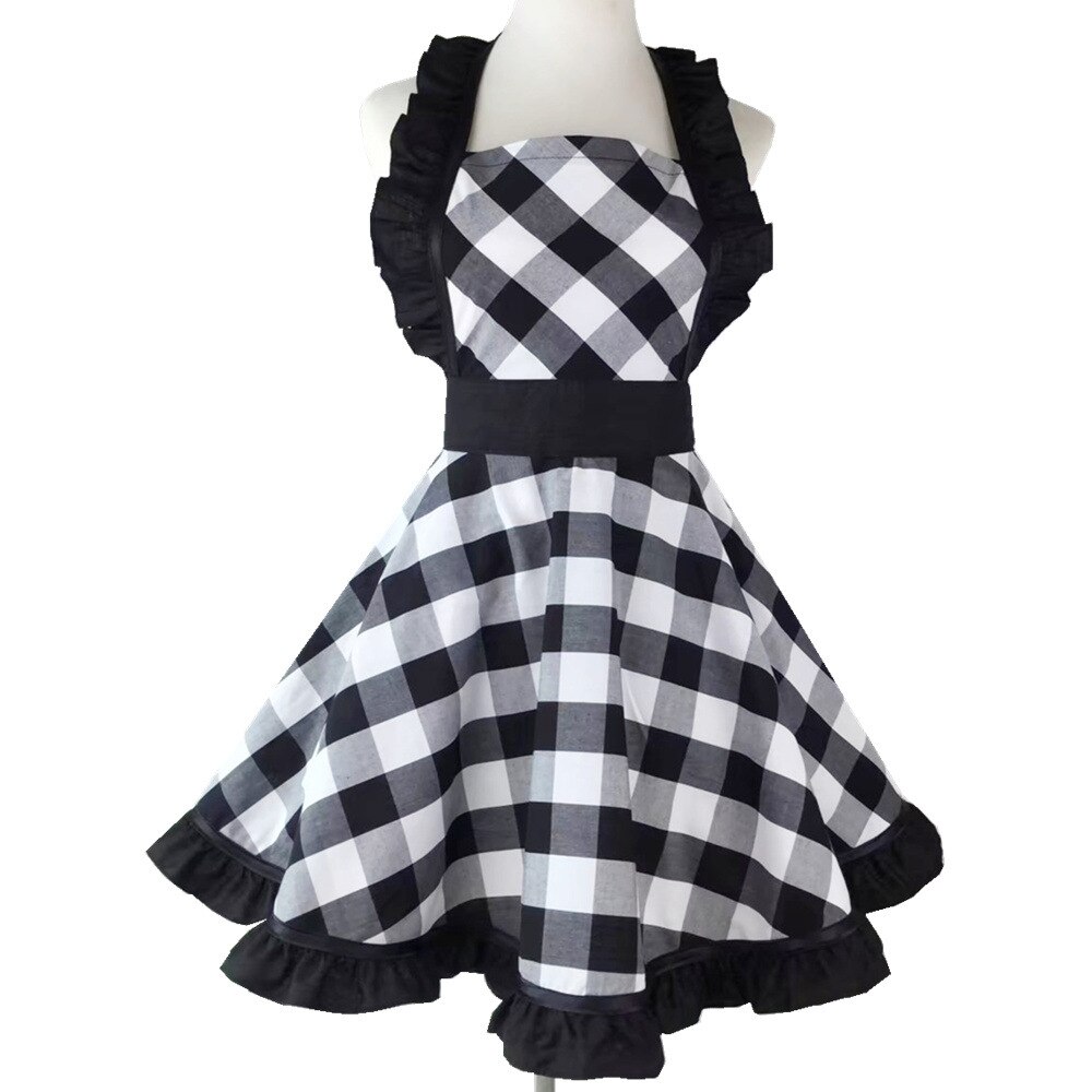 Cotton Lovely Women Apron Cute Large Swing Princess Apron kitchen Cooking Oilproof Aprons for Girls: style 14