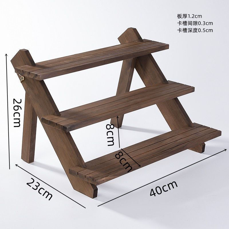 Holz Anzeige Stand Trapez Armbinde Ring Schmuck Gestell Ohrringe Karten Halfter Nagel Stall Anzeige Stand Puppe Regal Veranstalter: Grau