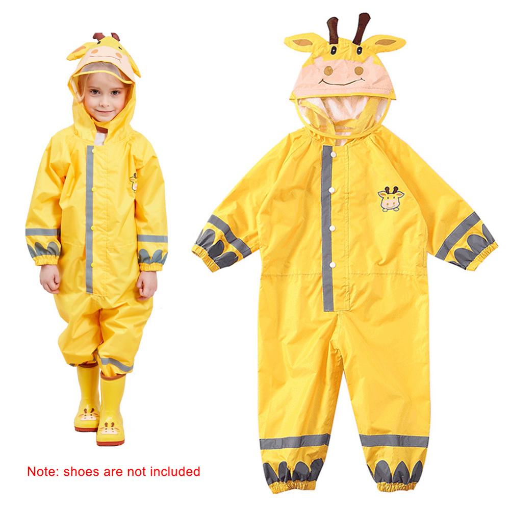 Crianças calças de chuva à prova dwaterproof água novo 2020 macacão à prova d3-água 3-8yrs bebê meninos meninas macacão moda crianças capa chuva: Amarelo