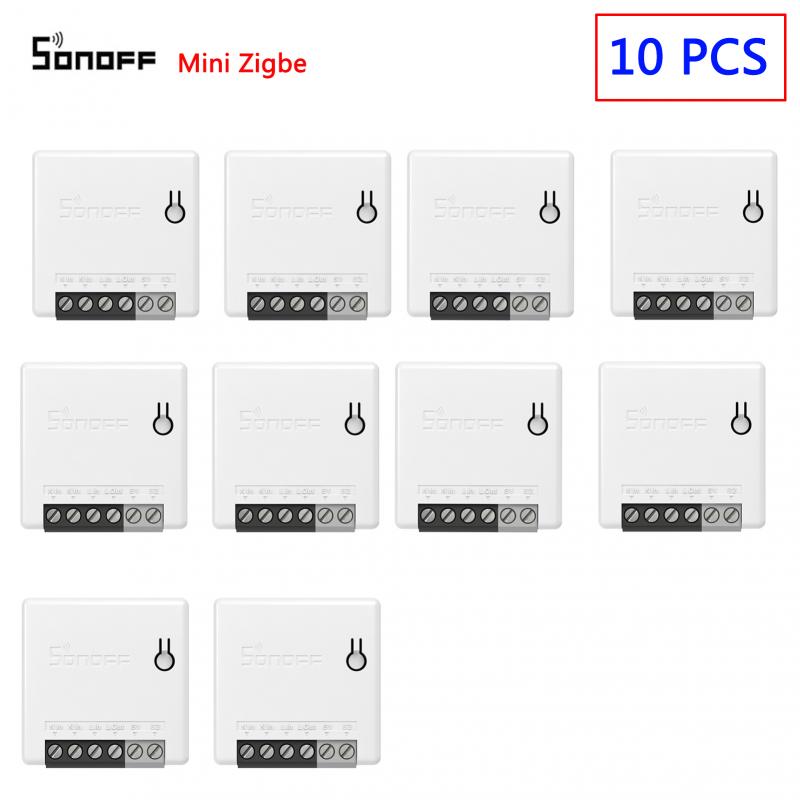 SONOFF-MINI interruptor inteligente Zigbee 3,0 ZBMINI, dispositivo con Control remoto por aplicación bidireccional a través de eWeLink, compatible con SmartThings Hub, Alexa y Google Home