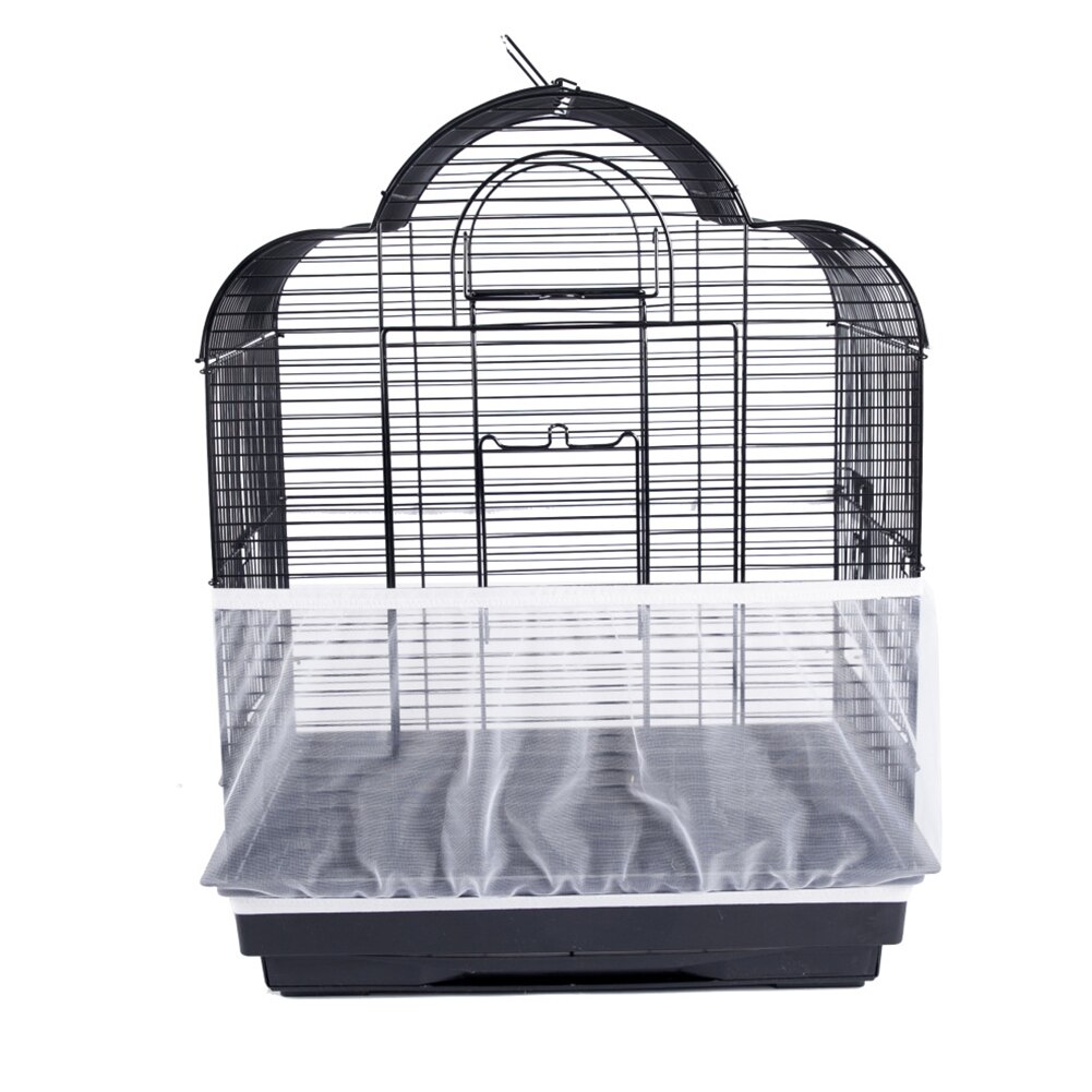 Nylon Mesh Bird Cage Cover Shell Skirt Net Easy Cleaning Seed Catcher Guard Bird Cage Accessories Airy Mesh Parrot Bird Cage Net