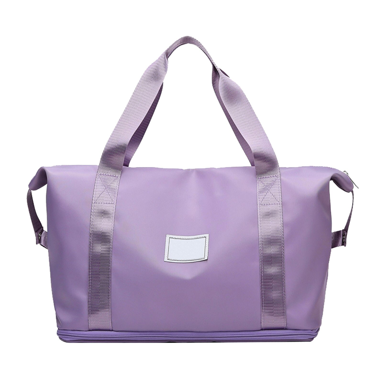 Shopping Waterproof Oxford Cloth Large Capacity Sports Bag Yoga Handbag Wet Pocket Hand Luggage Portable Travel Weekender: Purple