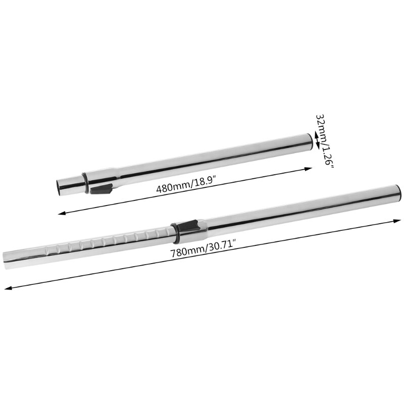 Adjustable Telescopic Tube Vacuum Cleaner Fitting Connecting Rod Diameter 32mm