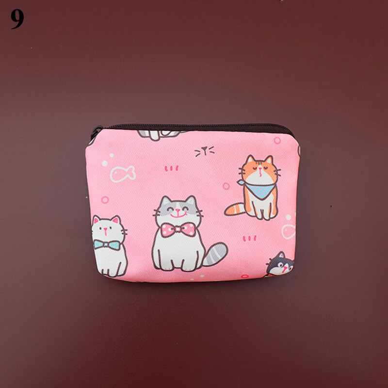 Tecknade djur panda hund katt kvinnor myntväska bankkortsväska mini söt dragkedja djur tjejer myntplånbok usb-kabelväska nyckelhållare