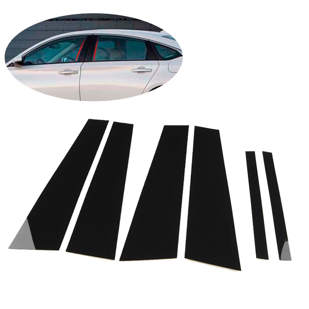 6 Packed PC Plastic Pillar Post Window Decal Cover Door Trim Anti Dust