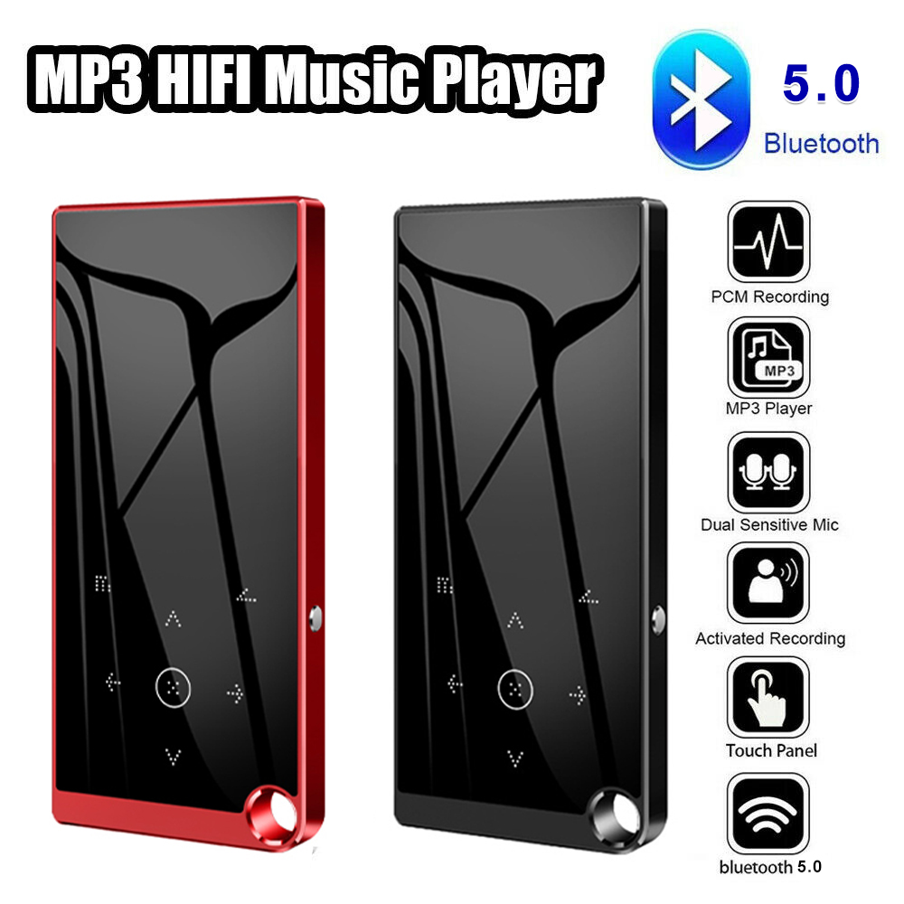 2,4-calowy ekran Bluetooth5.0 Odtwarzacz Mp3 Przycisk dotykowy Przenośny sprzęt audio Bezstratna muzyka Hifi Walkman FM/Ebook/nagrywarka/odtwarzacz wideo MP4