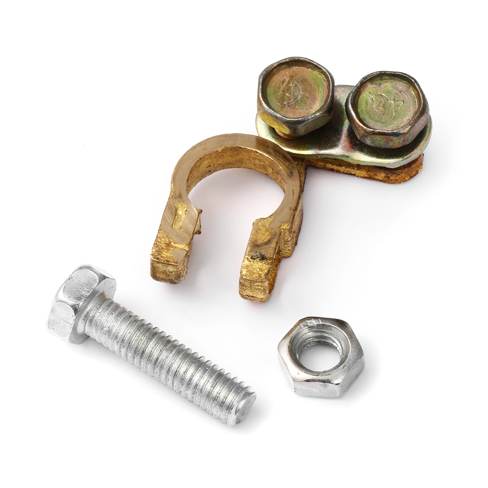 2Pcs/set Auto Car Replacement Battery Terminal Motorcycle Clamp Clips Brass Connector Adjustable Conductive Caps