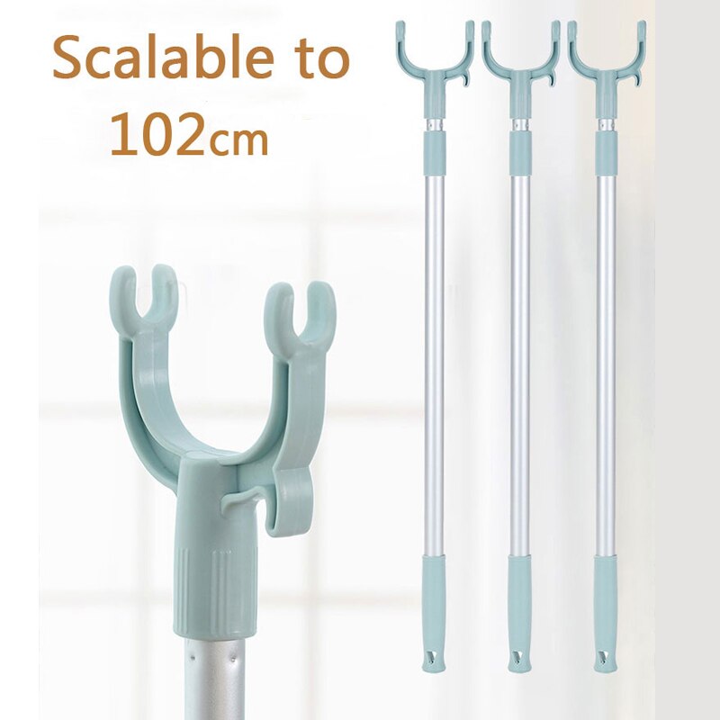 Balcony Fork Pole Dress Stick Space Saving Clothing Rack Drying Pole Fork The Hangers for Clothes Pole Retractable Pole