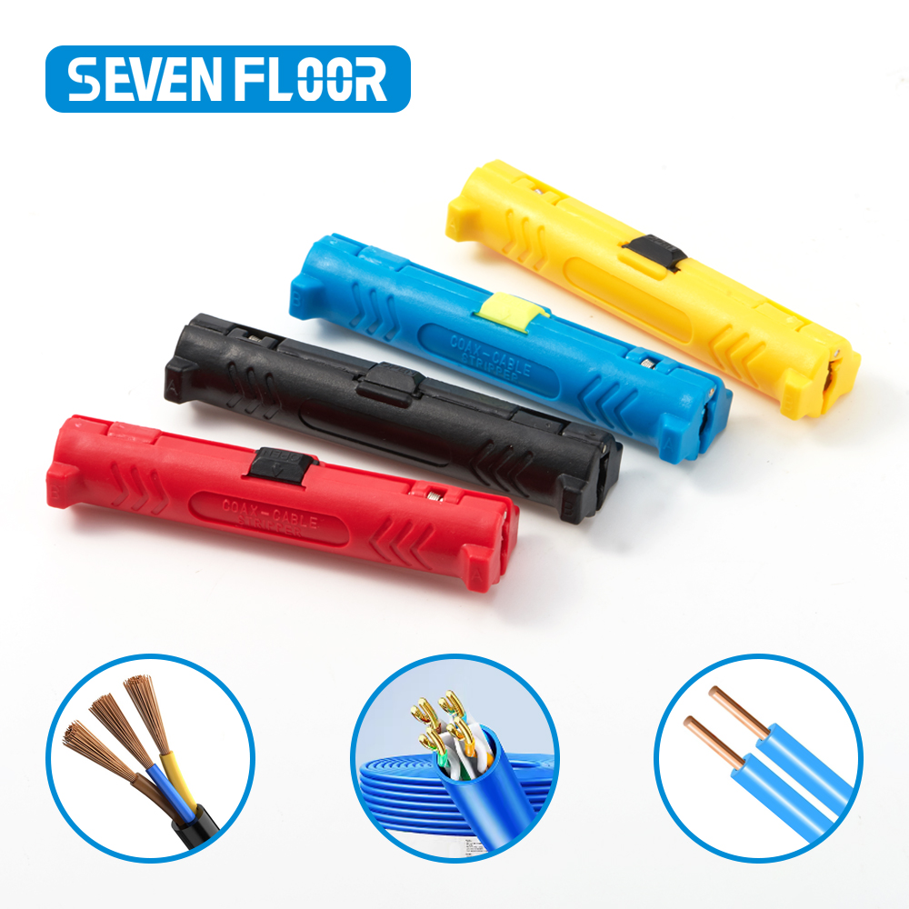 Pelacables eléctrico, pluma, herramientas para cables de red, cortador de cables, pelado de cables Coaxial giratorio, máquina cortadora, alicates