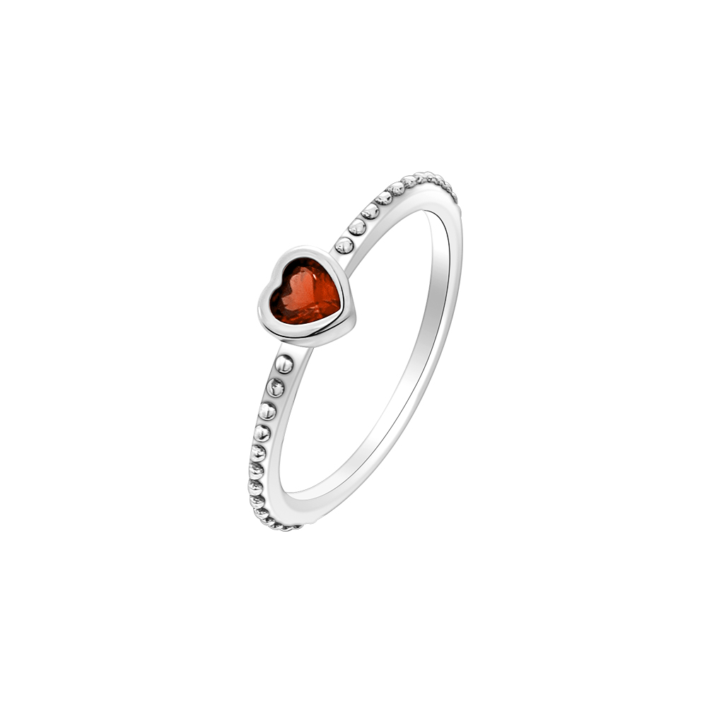 Morsdag rød serie 925 sterlingsølv størrelse 6 7 8 9 hjerte stein ring ringer smykker tilbehør for kvinner: Grå / 9