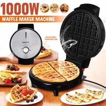 1000W Electric Waffles Maker 7 Gear Adjustable Bubble Egg Cake Oven Breakfast Waffle Machine Double-Sided Heating Waffle Pot