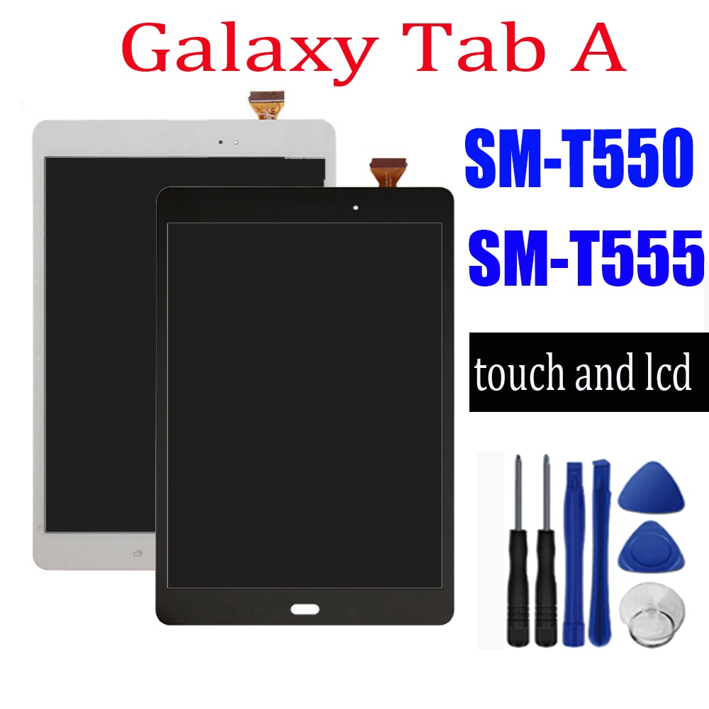 SM-T550 T555 Für Samsung Galaxy Tab EINE 9,7 WIFI T550 t555 LCD Display Touch Screen + werkzeuge
