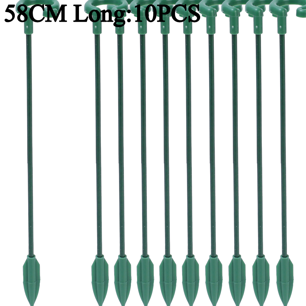 Plastic Plant Ondersteuning Staven Tak Rechtop Hulp Bloem Modellering Ondersteuning Paal Vlezige Vlinders Orchidee Houder Tuinaccessoire: 4XL / Zilver