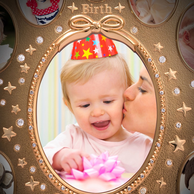 Tiny Ideas Baby's First Year Picture Frame First Year By Month Newborn Baby Registry DIY Birthday Anniversary Photo Frame
