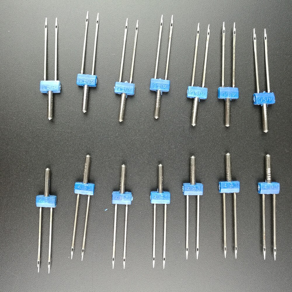 Agujas dobles útiles para máquina de coser, tamaño 2,0/90 3,0/90 4,0/90, 21 unidades