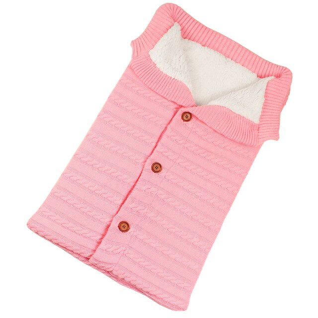 Warm Baby Blanket Knitted Newborn Swaddle Wrap Soft InfantSleeping Bag Footmuff Cotton Envelope For Stroller Accessories Blanket: 10