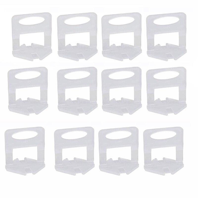 900 Pcs Plastic Ceramic Tile Leveling System Clips,Transparent &amp; White