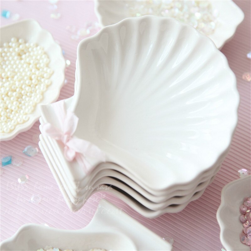 Ceramic Storage Tray Dish Jewelry Food Dry Fruit Plate Candy Trinket Home Ocean Decoration Organizer Crockery Tableware