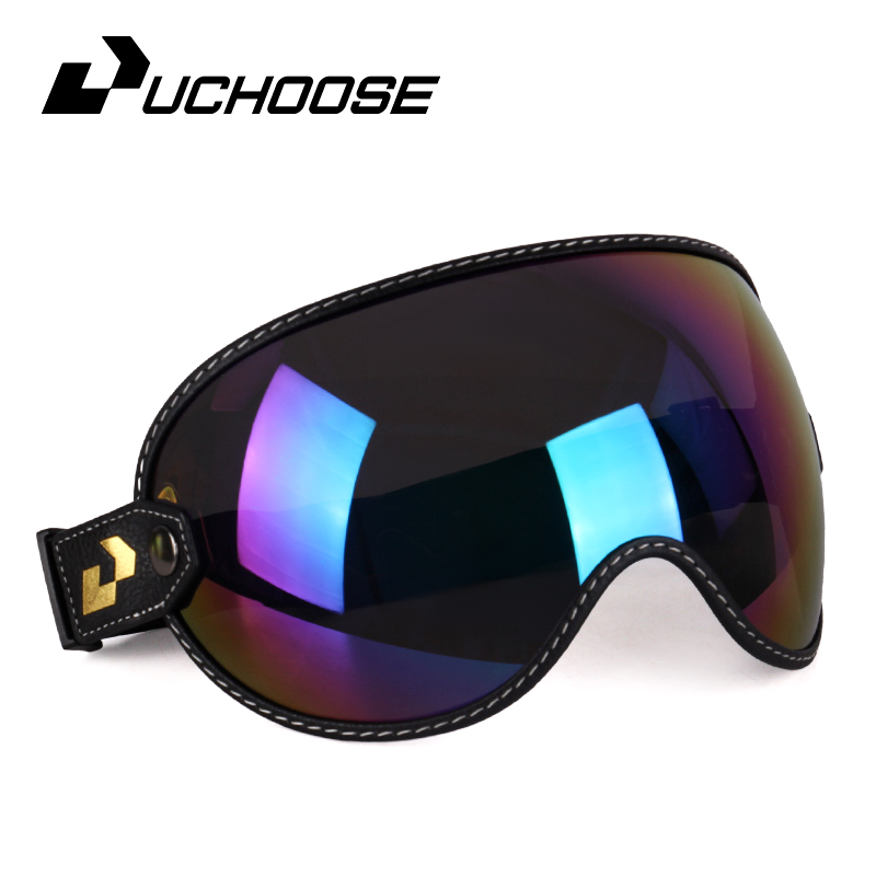 Retro-motorradbrille mit universellem bubble-visier und uv-schutz, vintage-motorradbrille, helmvisier, robust: Lila