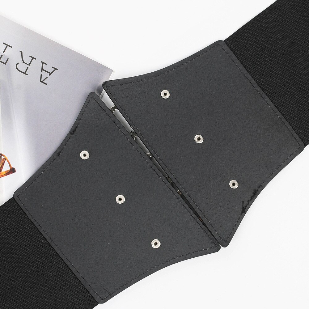 SISHION Schwarz Punk Gürtel Für Frauen Taille Korsett Breite PU-Leder Abnehmen Körper Gürtel Herz Elastische Bund Einstellbare VD2911