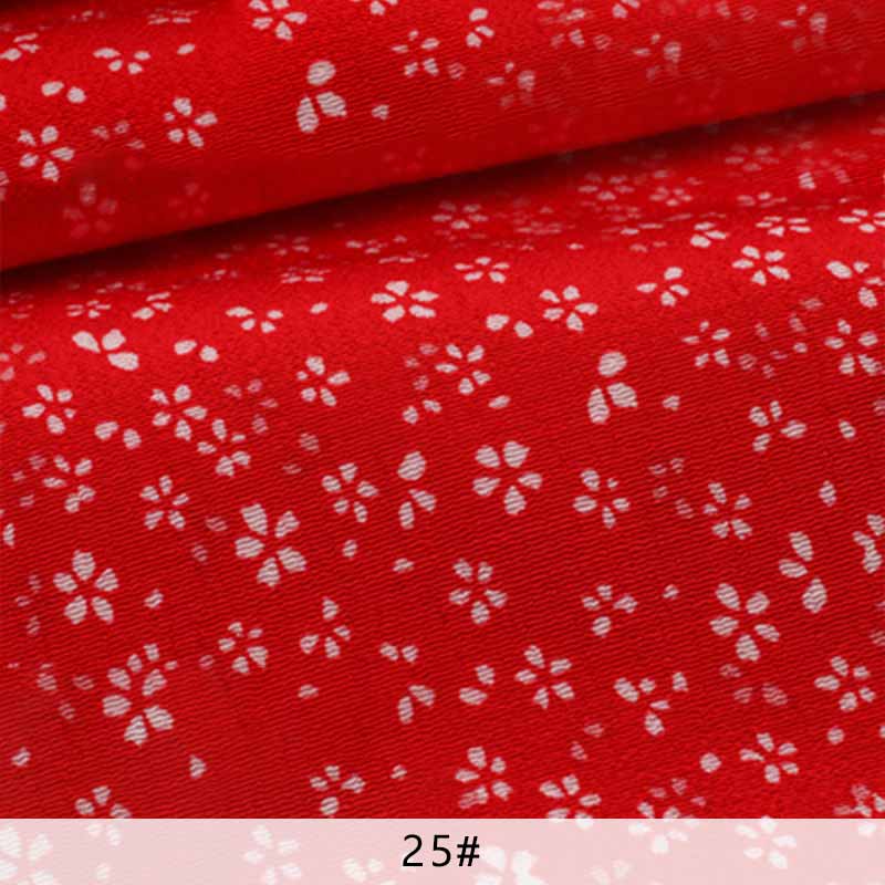 Japansk blomstret stof polyester rynkestof til kvinders hårtilbehør 4*4cm/ stk 10 stk/parti  p65: 25