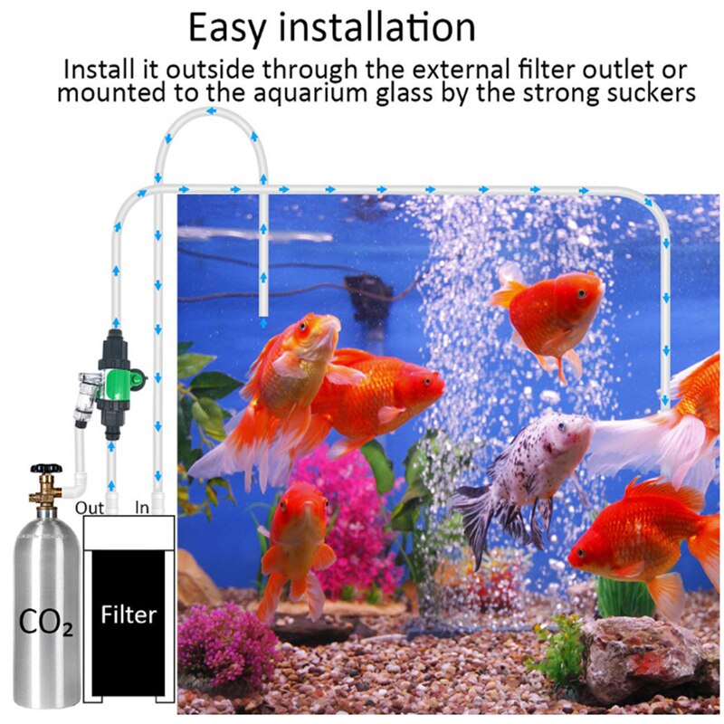 Hongyi aquarium externe  co2 diffuser diy  co2 systeem verstuiver reactor kit voor aquarium aquarium waterplant
