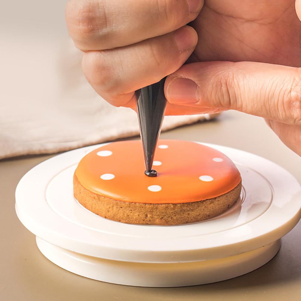 DIY Cake Rotary Table Mini Plastic Fondant Cake Turntable Revolving Platform Round Cookie Stand Rotating Home Kitchen