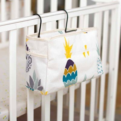 Crib Accessoires Tas Opslag Houder Bed Organizer Nachtkastje Opbergtas Wieg Bed Side Pouch Opknoping Organisator Nappy Houder Zakken: 7
